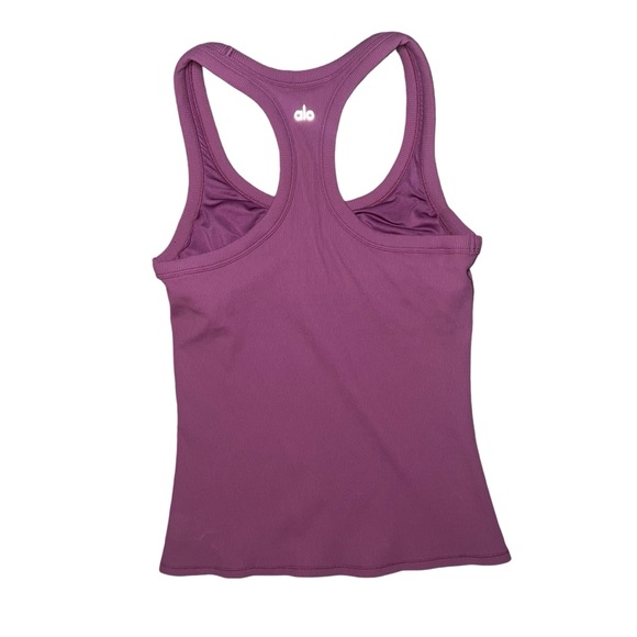 Alo Women’s Rib Support Tank Medium Black Plum - Picture 6 of 7